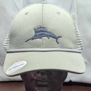 Tommy Bahama Adjustable Trucker Style Hat with Baja Margarita Mixture on Inside